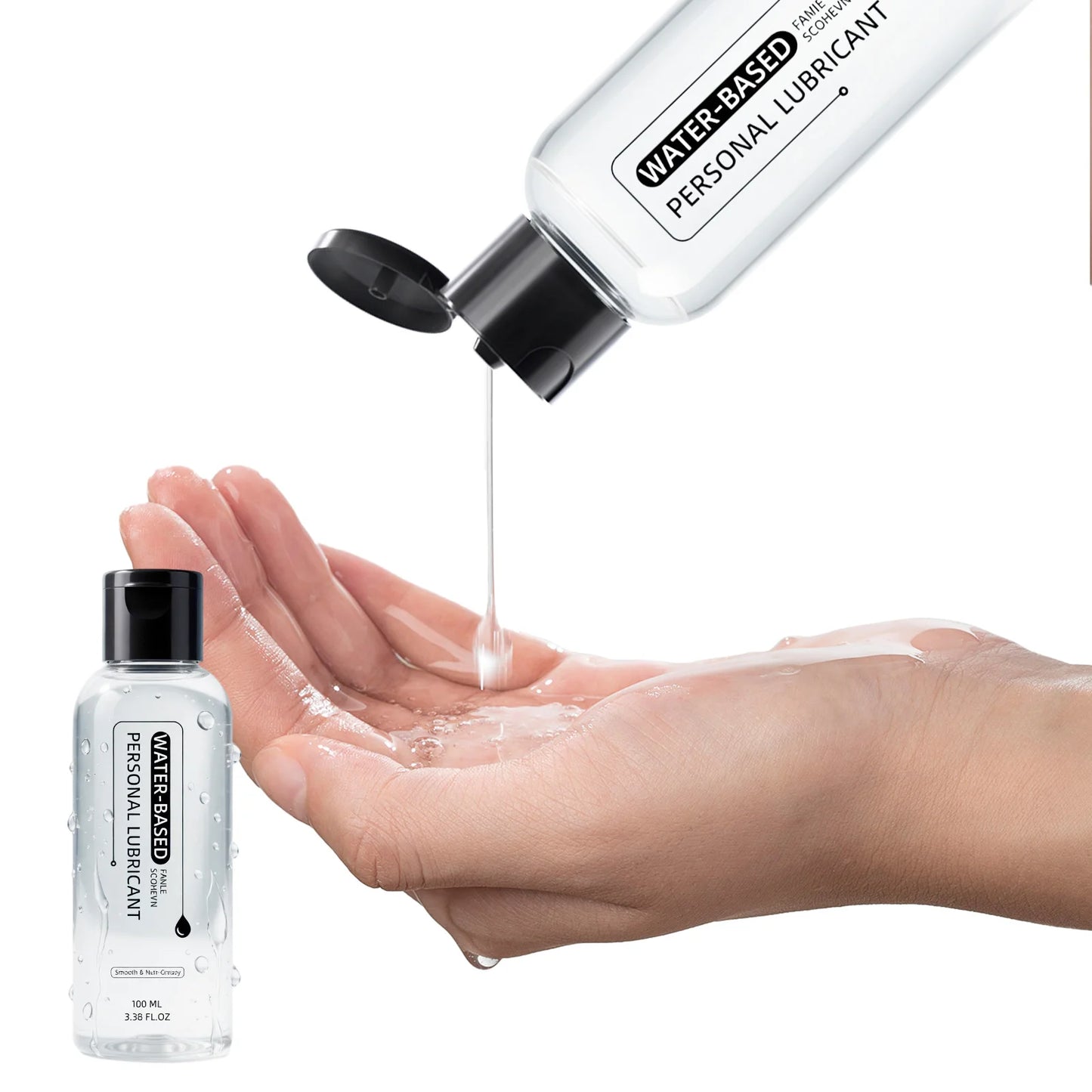 Water-Based Lubricant Safe Vaginal Anal, Wash-Free Lube for Couples, Adult Erotic Tools Compatible Condoms Toys