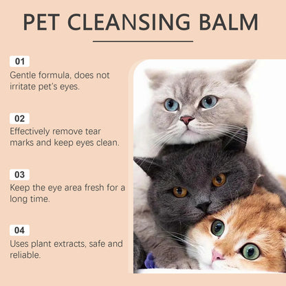 Pet Tear Stain Remover Balm Dogs Cats Eyes Wipe Cream Keep Eye Area Dry Gentle Reduce Tear Mark Cleaner for Cats Pet Eye Care