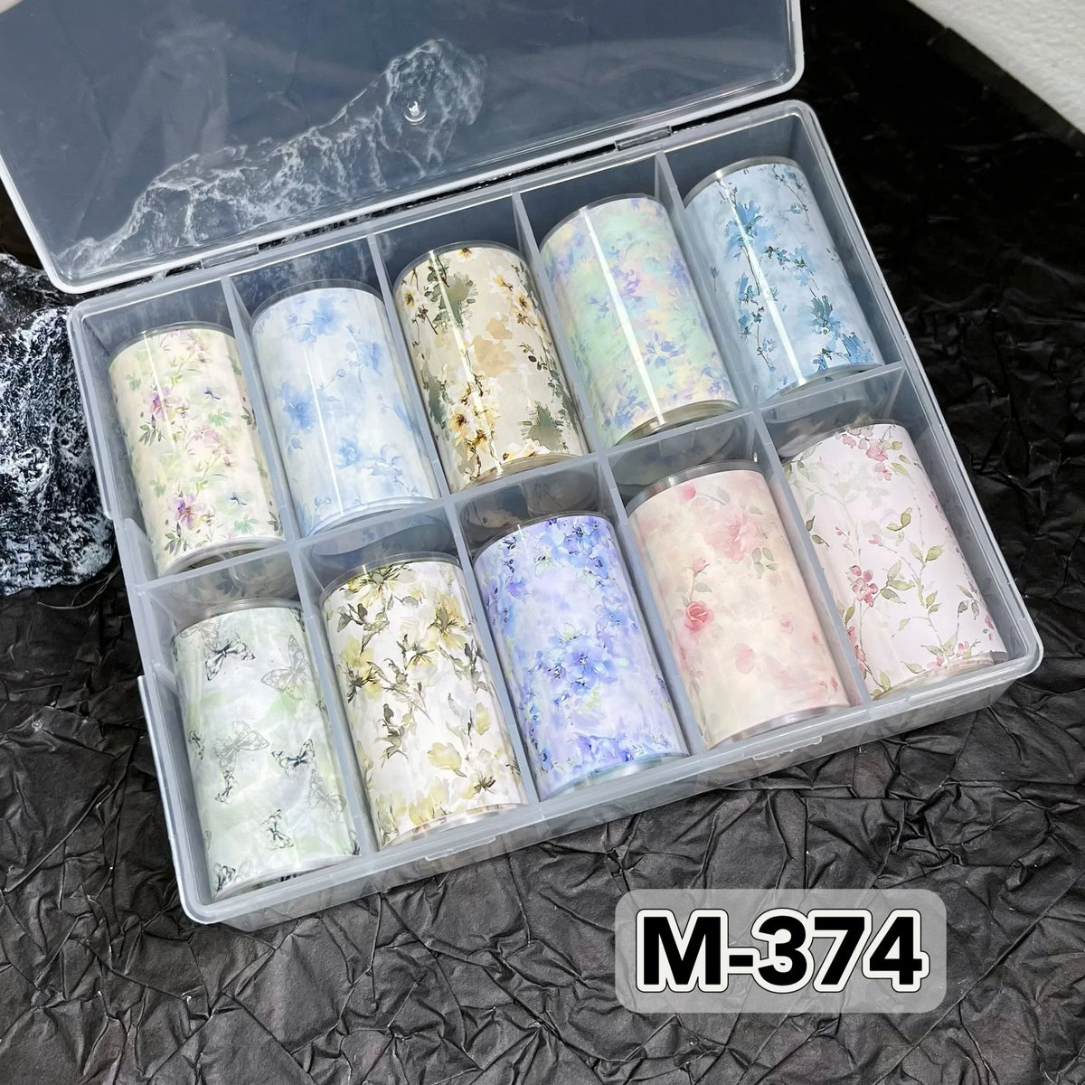 10 Rolls New Design Fresh Nail Foils for Transfer Paper Sticker Plaid Sliders Denim Nails Wraps DIY Bowknot Nail Art Decorations