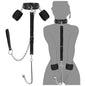 Sexual Bondage Restraint Kit BDSM Leather Thigh Sling Breast Belt Rear Handcuffs Spread Legs Slave Fetish Anal Hooks Fetish