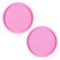 2Pcs Car Bling Rhinestone Cup Holder Drink Pad Interior Decoration Anti-slip Mat Round Durable Coaster Heat Resi Car Accessories