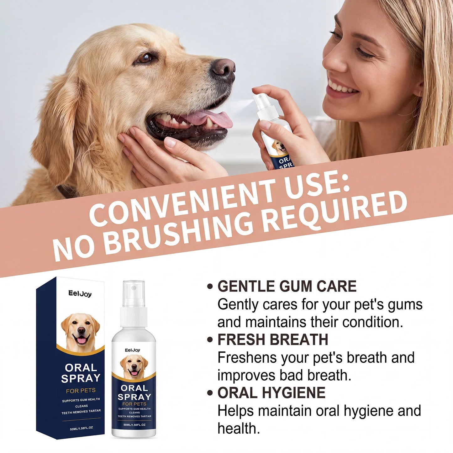 Pet Mouth Cleaning Spray Natural Plants Tartar Remover Cleaning Bad Smell Tongue Pet Accessories Dog And Cats Oral Cleanse Spray