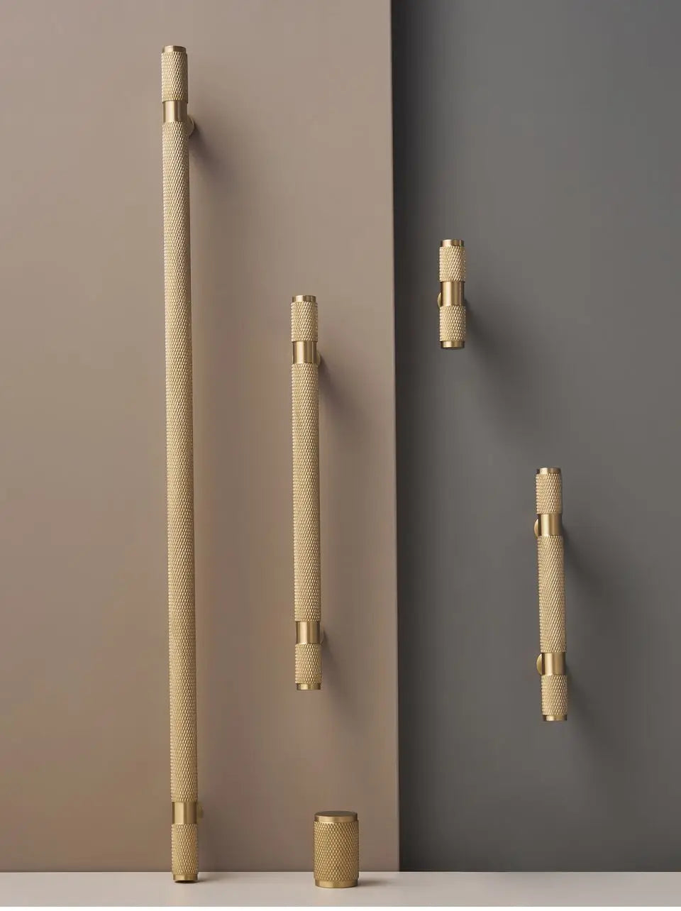 Nurlin Brass Diamond Cut Cross Knurl Pattern Cabinet Knob Pull T Bar Lengthened 38cm 15 Inch Cloakroom Door Drawer Handle