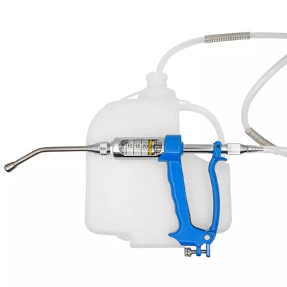 5ml 10ml 20ml 30ml Veterinary Metal Feeding Gun Continuous Drench Gun for Cattle Sheep Goat Drenching Gun with Bottle Farm Tools