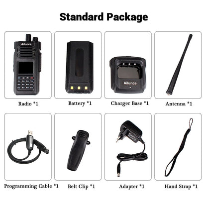 Ailunce HD1 DMR Walkies Talkies Long Range Walkie Talkies Portable Radio FM Communication Emergency Radio Ham Radio Station GPS