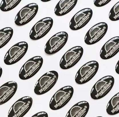 50PCS Customized epoxy durable brand logo adhesive with transparent dome 3D waterproof sticker printing resin labels