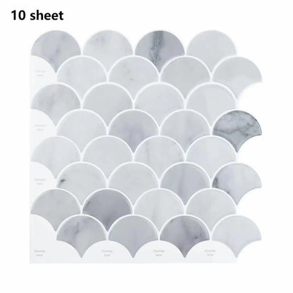 1/10/20pcs Self Adhesive Wall Tiles, Heat Resistant Peel And Stick Kitchen Backsplash, Waterproof , Stickers For Home Decor