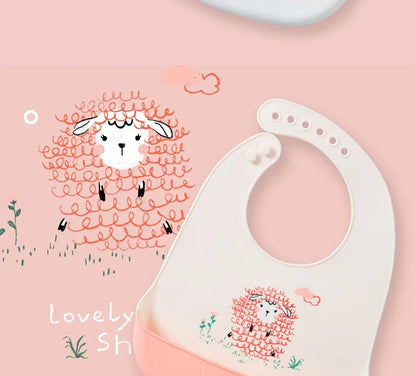 Soft Silicone Baby Bibs Boys Girls Stuff Waterproof Bib Feeding Infant Newborn Cartoon Aprons Toddlers Bibs Burp Cloths Bandana