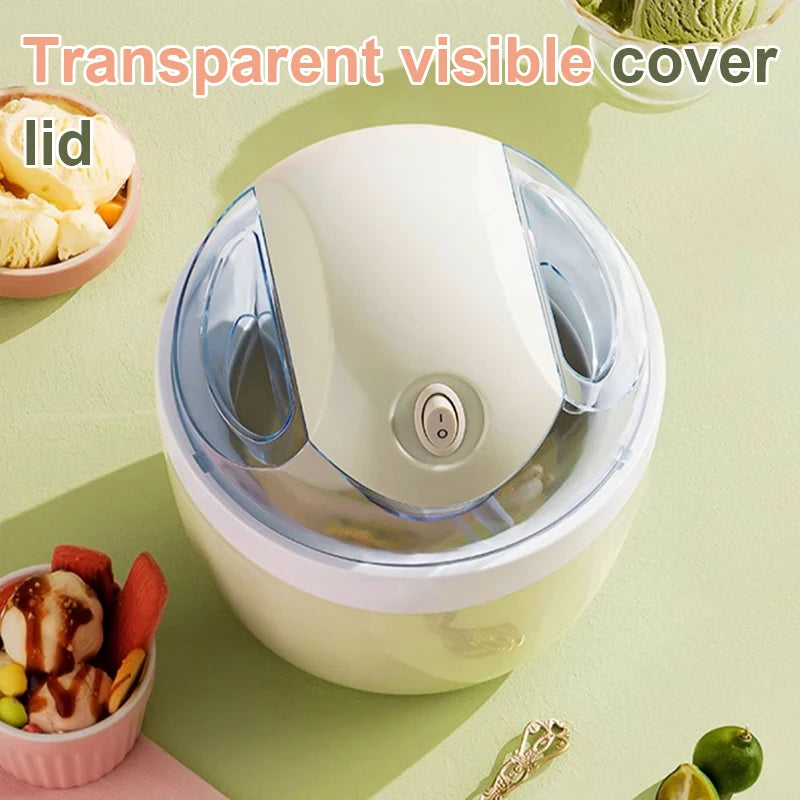 Soft Serve Ice Cream Machine Blender Automatic Snow Cone Milkshake Mixer Icecream Maker Sorbet Fruit Dessert Yogurt Freezer 1L