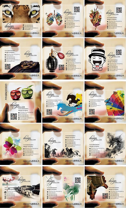 Custom Transparent PVC Business Card Clear Visit Logo Name Plastic Identity Waterproof Round Corners Personalized 200PCS 500PCS