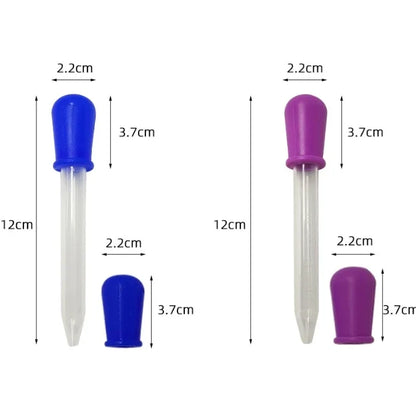 10Pcs/Set 5ml Silicone Plastic Pipette School Lab Experiment Supplies Dropper Feeding Medicine Liquid Eye Ear Pipette Dropper