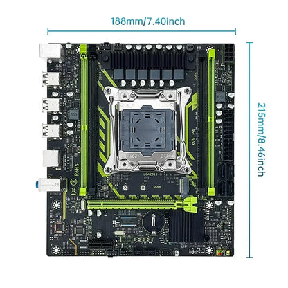 SOYO X99 Motherboard Set With LGA2011-3 Xeon E5 2630 V4 CPU DDR4 8GB (1*8GB)  2133MHz RAM NVME M.2 SATA Computer Accessories