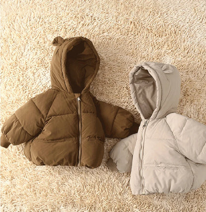 Winter Thick Warm Jackets Autumn Big Kids Padded Down Cotton Clothes Boys Girls Hooded Parka Coats Children Outerwear 2-6 Years