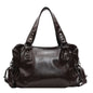 Retro Brand Roomy Shoulder Bag Female Luxury Solid Color Classic Crossbody Bag Large Capacity Style Soft PU Leather Tote Bag