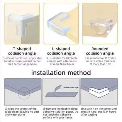 Baby Safety Silicone Table Corner Protector Furniture Edge Protection Cover Transparent Children Anti Collision Edge Gua