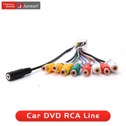 Junsun Car Stereo Radio RCA Output Wire Aux-in Adapter Cable with MIC Car Accessories