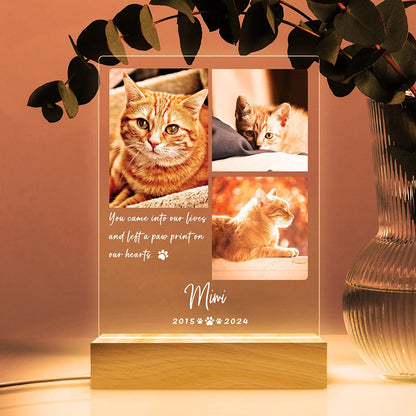 Personalized Photo Night Light Pet Memorial Gift Custom Pet Decor Warm Home Room Ornament Personalized Memorial Gift For Lovers