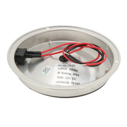 Boat LED Dome Light RV Ceiling Dome Light IP65 Waterproof 316 Stainless Steel Housing DC12‑24V Marine Courtesy Lamp