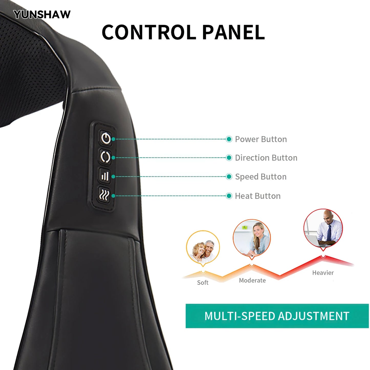 Ekmoey Neck Massager Shiatsu Shoulder Massager with Heat Electric Back Massager for Pain Relief Deep Tissue Muscle Relax Home