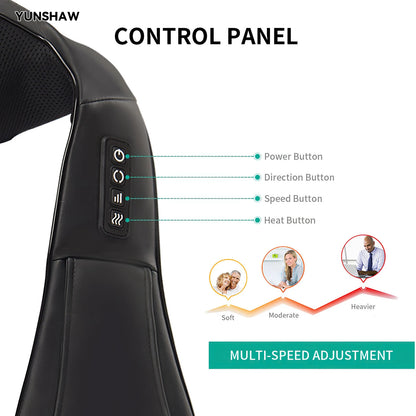 Ekmoey Neck Massager Shiatsu Shoulder Massager with Heat Electric Back Massager for Pain Relief Deep Tissue Muscle Relax Home