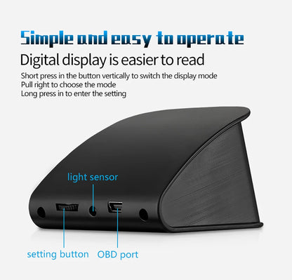 Updated P10-PRO OBD2 HUD With Russia Korean Language Smart Digital Meter On Board Computer Digital Speedometer Overspeed Alarm