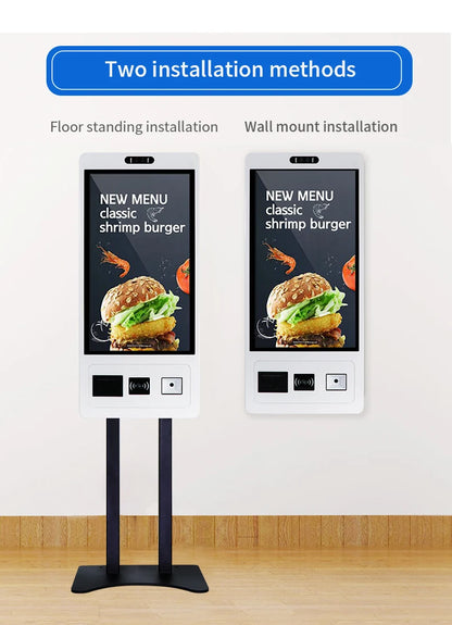 TouchWo 15.6 21.5 23.8 Inch Wall Mount Touch Screen AIO Computer Touchscreen Self Service Checkout Ordering Ticket Payment Kiosk
