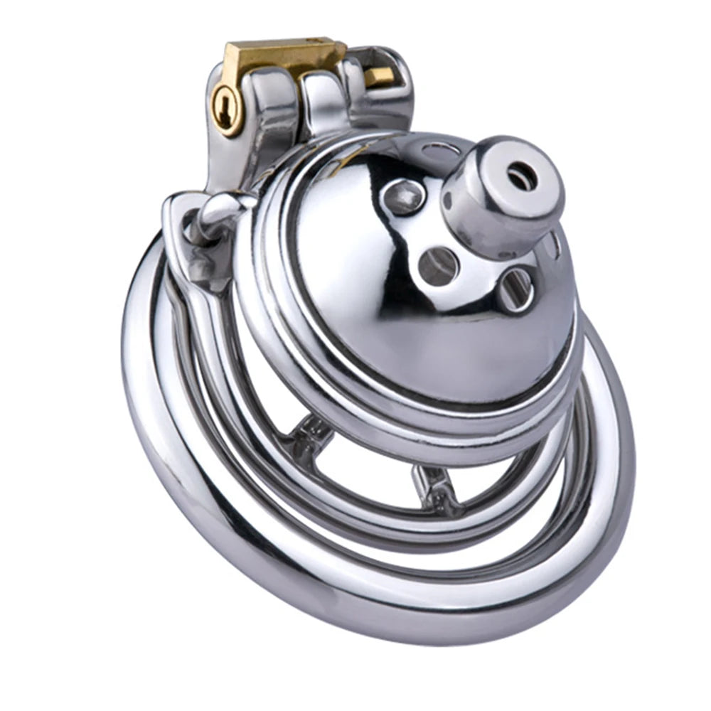 FRKO Men Chastity Cage With Invisible Lock Device Cock Rings Metal Urethral Catheter Dilator Penis Plug Urethra Catheter BDSM 18