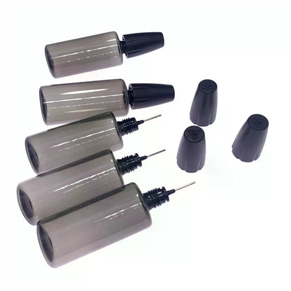 30/50ML PET Clear Vial with Long Thin Needle Tip Dropper for Smoking Oil Accessories Liquid Jar for Essential Oil Storage