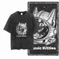 COOLMIND DB Cat Printed Cotton Acid Washed Exclusive Graphic Unisex T Shirt Cool Streetwear Men Tshirts Big Size Tee for Men