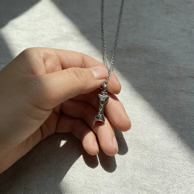 1PCS Bone Ash Locket Cremation Jewelry Urn Necklaces Keepsake Pendant for Pet Dog Paw Print Memorial Ashes Jewelry