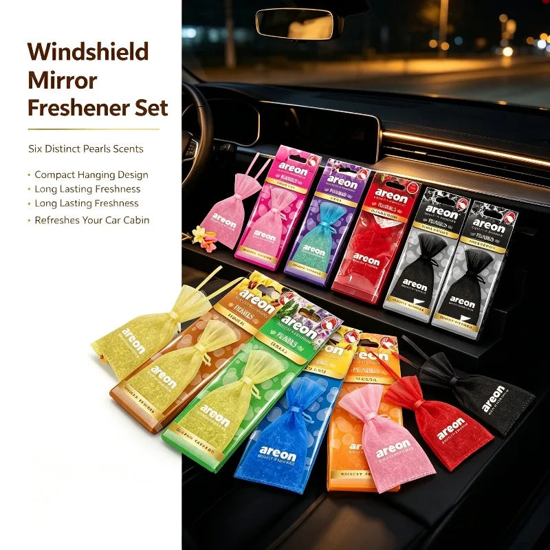 Areon Pearls Mesh Pouch Air Freshener Mixed Scent Bead‑Filled Hanging Fragrance Sachet 10‑40 Pcs