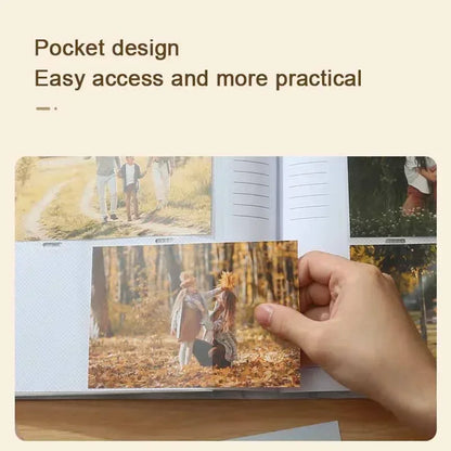 Baby Photo Album Growth Record Photo 6-inch Collection Writable 200pcs Photos Album Large Capacity Paper Core Bag Souvenir Album