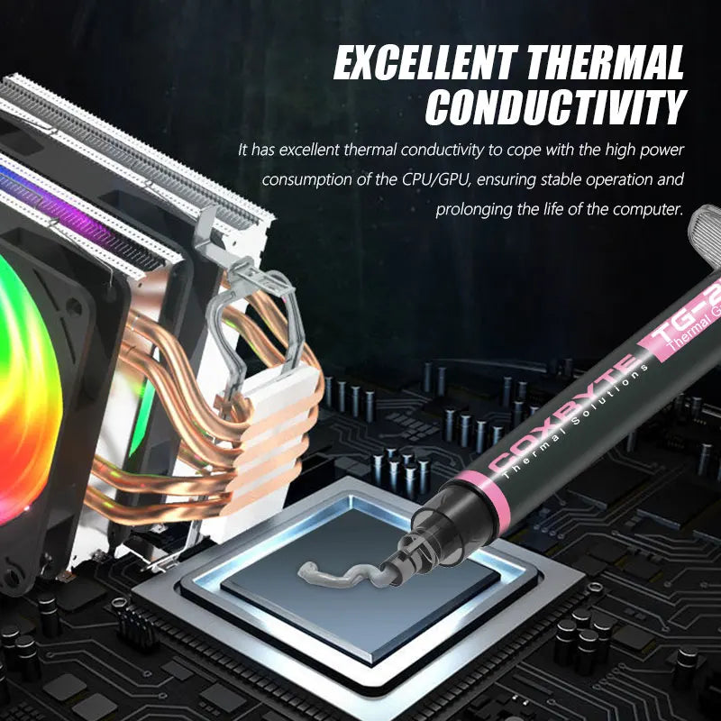 Coxbyte TG-25 Thermal Paste Processor 2g 13.8W/M-k For CPU GPU PS4 MCU HeatSink Cooling Cooler Thermal Compound Silicone Grease