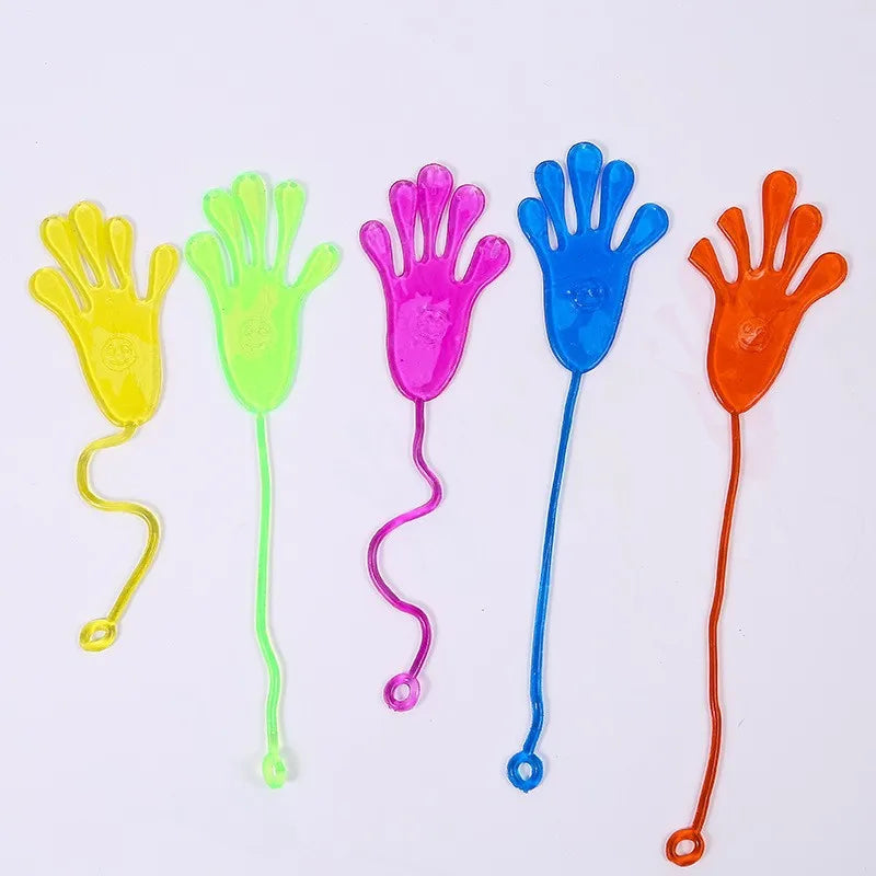 5-50 Pcs Funny Sticky Hands Toy Palm Elastic Sticky Squishy Slap Palm Toy Novelty Gift Party Toys Birthday For Gift