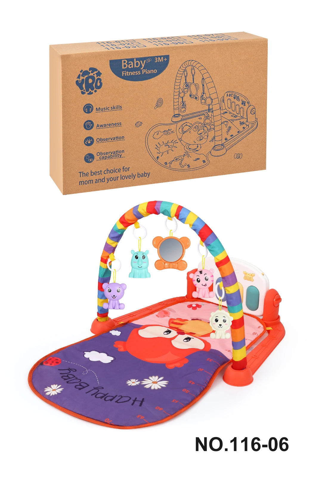 Multifunctional Fitness Frame Baby Activity Gym Play Mat Musical Rack Kid Infant Educational Crawling Carpet Toy Children Gift