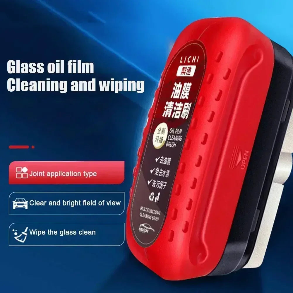 Car Windshield Cleaning Brush Glass Oil Film Remover Front Dashboard Side Window Rearview Mirror Cleaning Agent Water Repellent