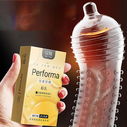 Unusual thin Condoms for couple Women G-spot Stimulation condom with mustache spike sleeve presentations Adult sex products