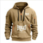 Fashion autumn and winter men's brand clothing multi-zipper design printed hoodie casual sweatshirt loose hooded jumper