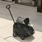 Four-Wheel Pet Stroller Compact Dog Stroller with Canopy Easy-to-Maneuver Roomy for Dogs, Outdoor Walks, Travel