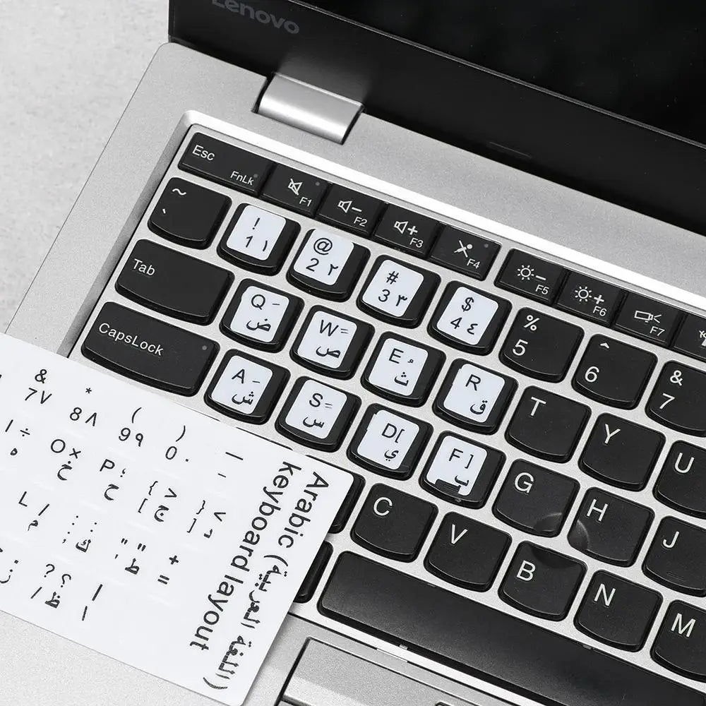 Non-slip English Arabic Keyboard Stickers Wear-resistant Laptop Keyboard Stickers Russian Letter Deutsch Spanish Alphabet Layout