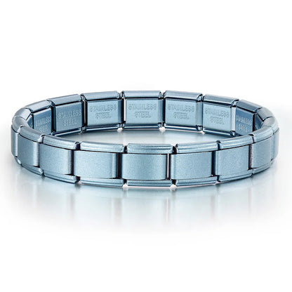 GEMOSA 9mm Width Italian Charm Bracelet Fashion Stainless Steel Bangle Elastic Link Chain High Quality Factory DIY