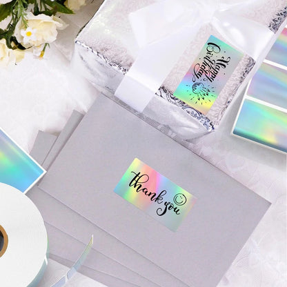 Munbyn/Nelko Holographic Laser Silver Sticker DIY Seal Labels for Card Festival Crafts Party Decorations for 241BT 246S D520