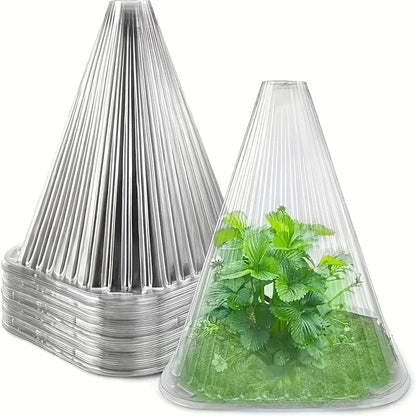 20PCS Large Reusable Plant Covers - Protect Plants From Birds, Frost, Snails, Etc., Transparent, Durable Garden Supplies