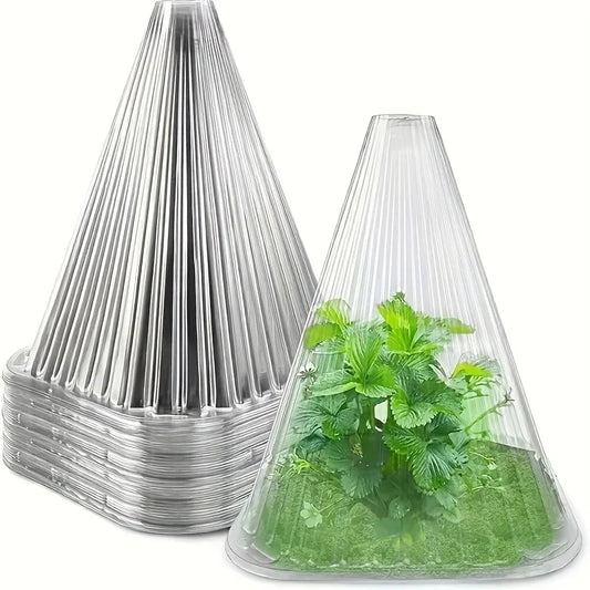 20PCS Large Reusable Plant Covers - Protect Plants From Birds, Frost, Snails, Etc., Transparent, Durable Garden Supplies