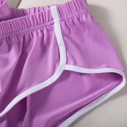 Sexy Running Elastic Sport Shorts Men's Summer Shorts Hot Pants Bar Nine Points Slim Fit Cotton Milk Silk Men's Fashion