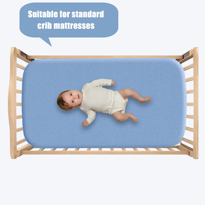 Baby Crib Sheets for Boys Girls Solid Color Fitted Crib Sheet Toddler Mattress Protector Cover Newborn Bed Sheet Babies Stuff