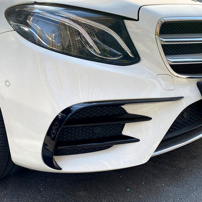 Car Front Bumper Lip Splitter Fog Light Trim For Mercedes For Benz E-Class W213 For AMG LINE 4-DOOR SALOON/ESTATE