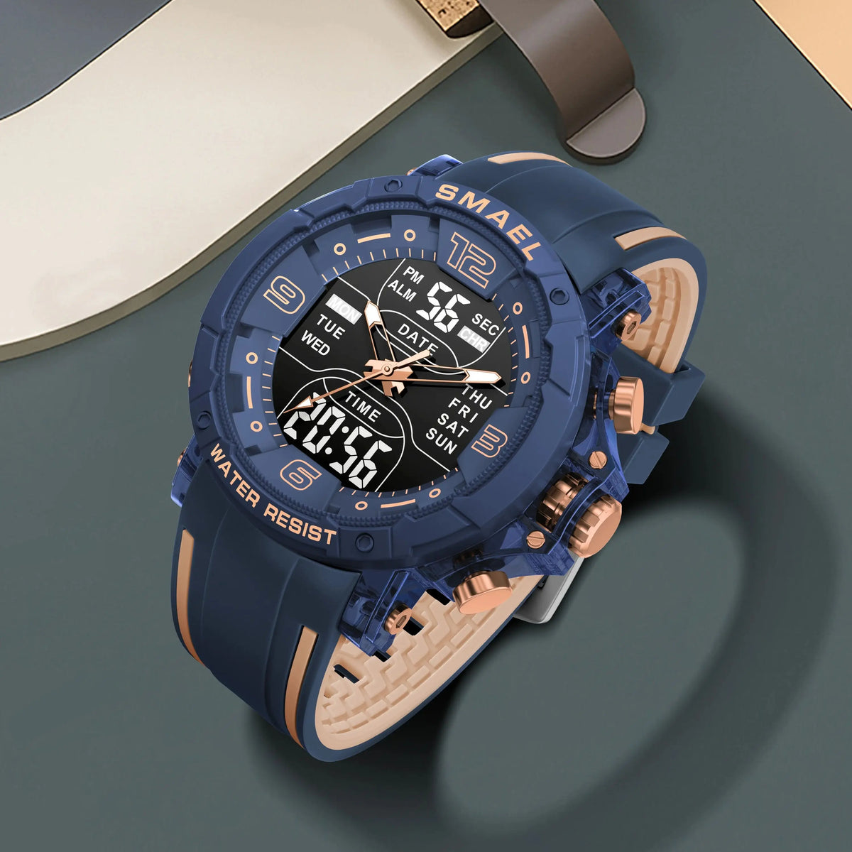 SMAEL Brand 8140 Waterproof Dropshipping Watch Alarm Clock Night Light Young Fashion Business Quartz Sport Wristwatches