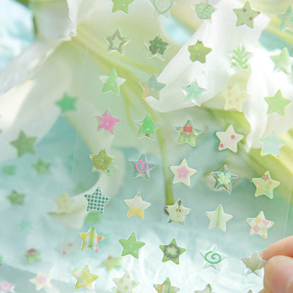 4 Designs Candy Star Series Lovely Five Point Star Theme Resin Stickers for Scrapbooking DIY Frame Collage Decoration
