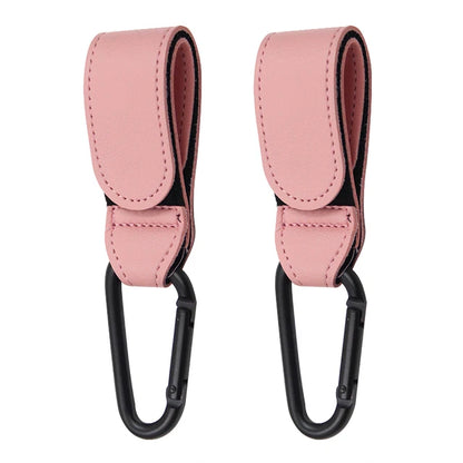 1/2pcs PU Leather Baby Bag Stroller Hook Pram Cart Organizer 360 Degree Rotatable Hook High-quality Crochet Stroller Accessories